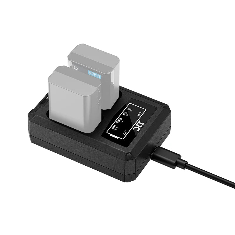 JJC USB Camera Battery Charger for Sony Alpha and Cyber-shot RX10 Series