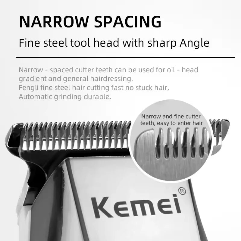 Kemei KM-5027 Rechargeable Hair Clipper with LCD Display