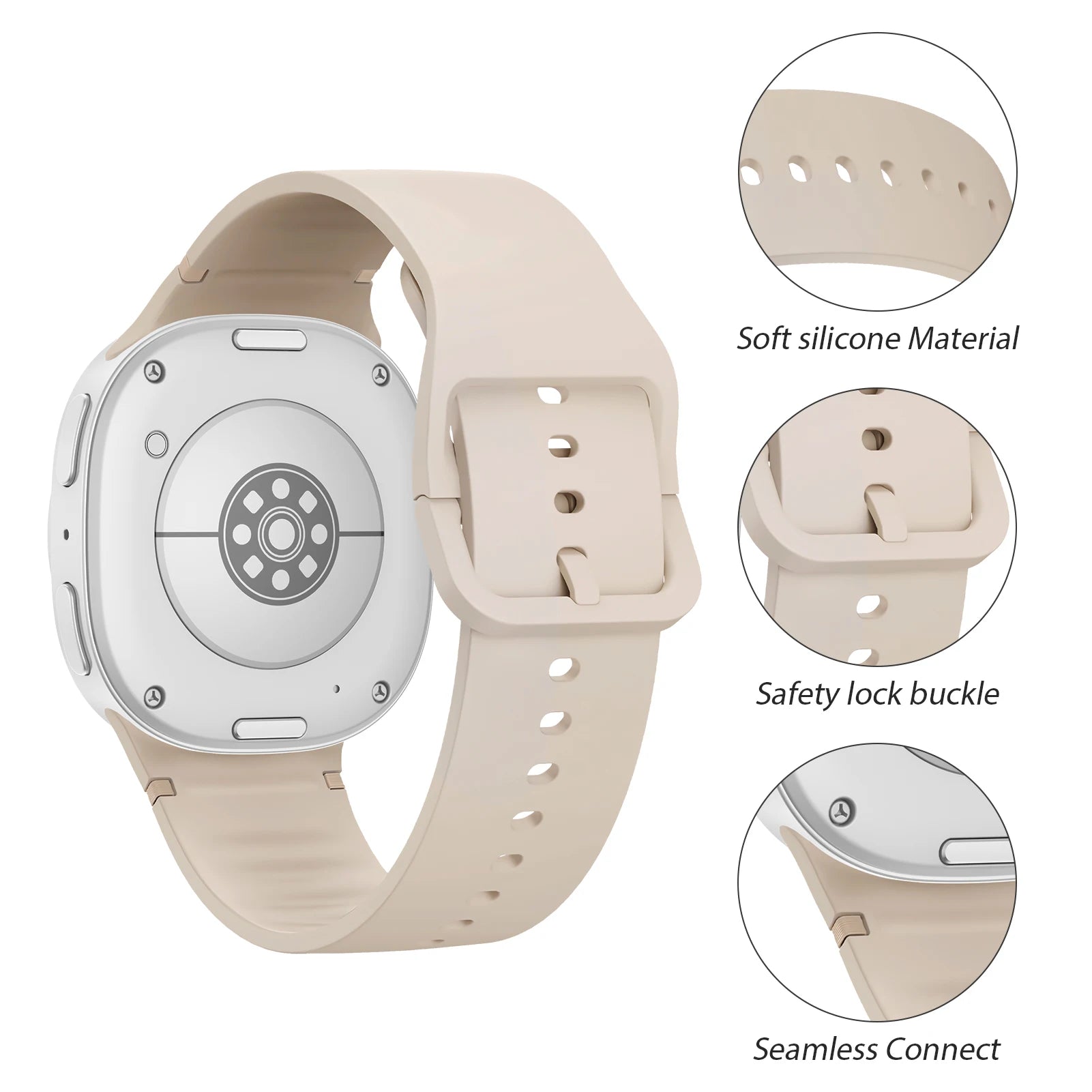 Sport Silicone Strap for Samsung Galaxy Watch 8 / Galaxy Watch 8 Classic