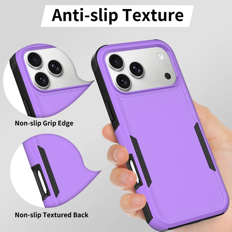 Textured Anti-Slip TPU Case with Camera Bezel Ring for iPhone 18 Series