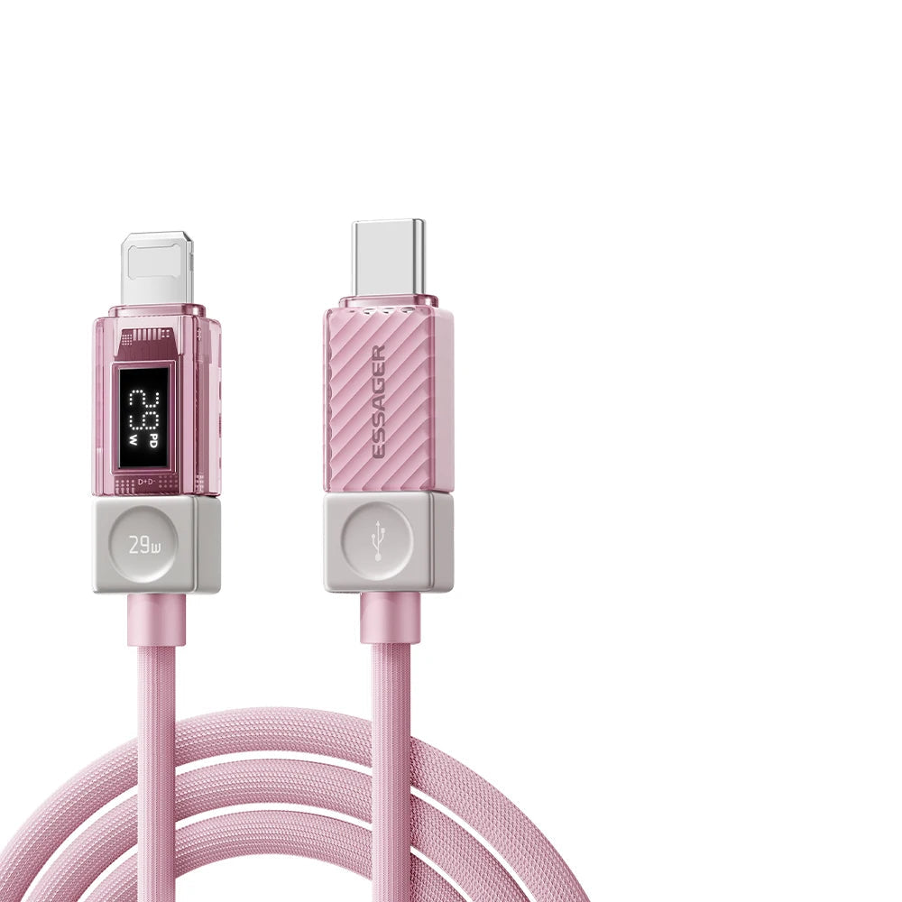 Essager PD 29W Fast Charging USB-C to Lightning Cable with Digital Display