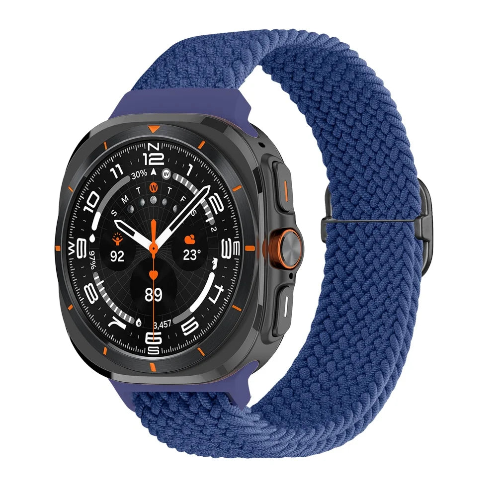 Nylon Woven Adjustable Buckle Watch Band for Samsung Galaxy Watch Ultra 2