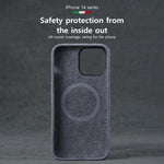 Genuine Cow Suede Leather MagSafe Case for iPhone 14 Series