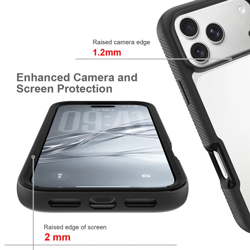 Crystal Clear Dual-Layer Shockproof Case for iPhone 18 Series