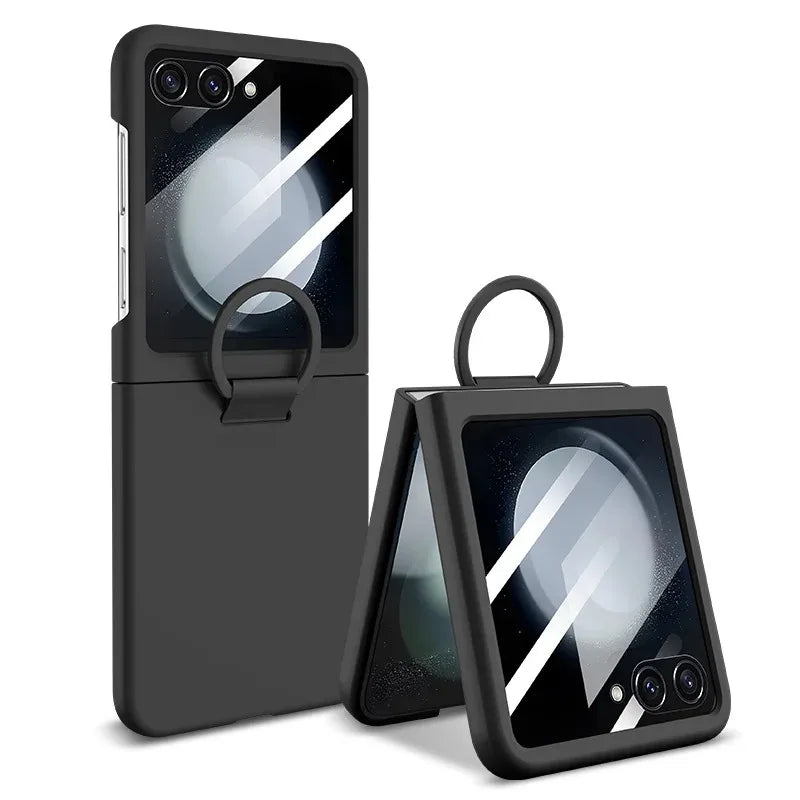 Liquid PC Protective Case with Glass Screen for Samsung Galaxy Z Flip 7