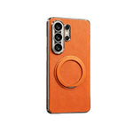 Shockproof Leather Case with 360° Rotating Magnetic Stand for Samsung Galaxy S23 Ultra