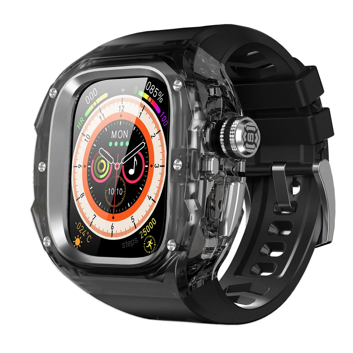 Clear Rugged Case with Silicone Band for Apple Watch Ultra