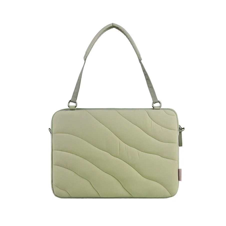 Washed Cotton Laptop Sleeve with Shoulder Strap
