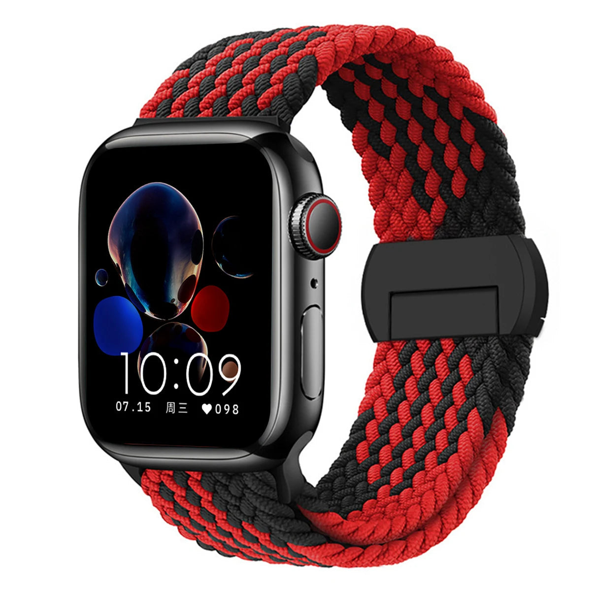 Stretchable Braided Solo Loop with Magnetic Closure for Apple Watch