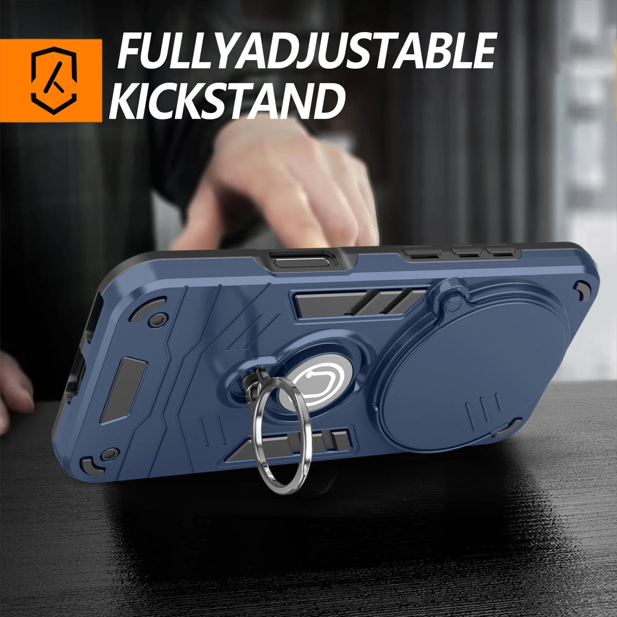 360° Rotating Metal Ring Holder Case with Kickstand for Honor Magic8 Series