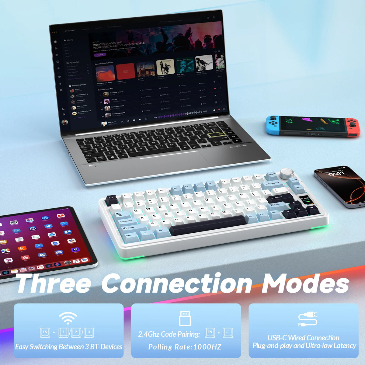 AULA S75pro Tri-Mode Gaming RGB Keyboard