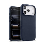 Pebbled Leather MagSafe Case with Raised Camera Ring for iPhone 17 Series