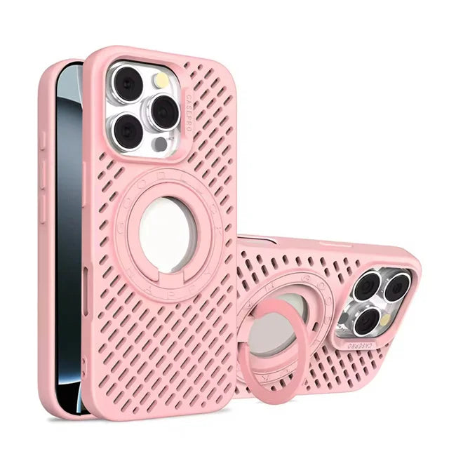Cooling Heat Dissipation MagSafe Case with Bracket for iPhone 16 Series