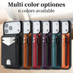 Shockproof Leather MagSafe Case with Detachable Wallet Pouch for iPhone 18 Series