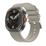 Hybrid Leather and Silicone Watch Band with Quick-Release Connectors for Samsung Galaxy Watch Ultra 2
