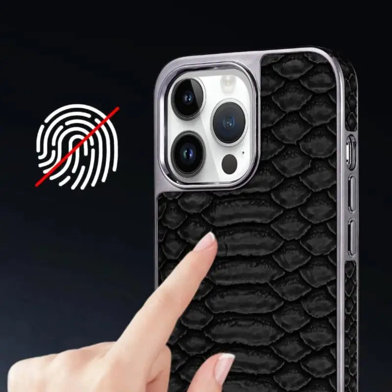 Premium Snake Skin Texture Leather Case for iPhone 16 Series