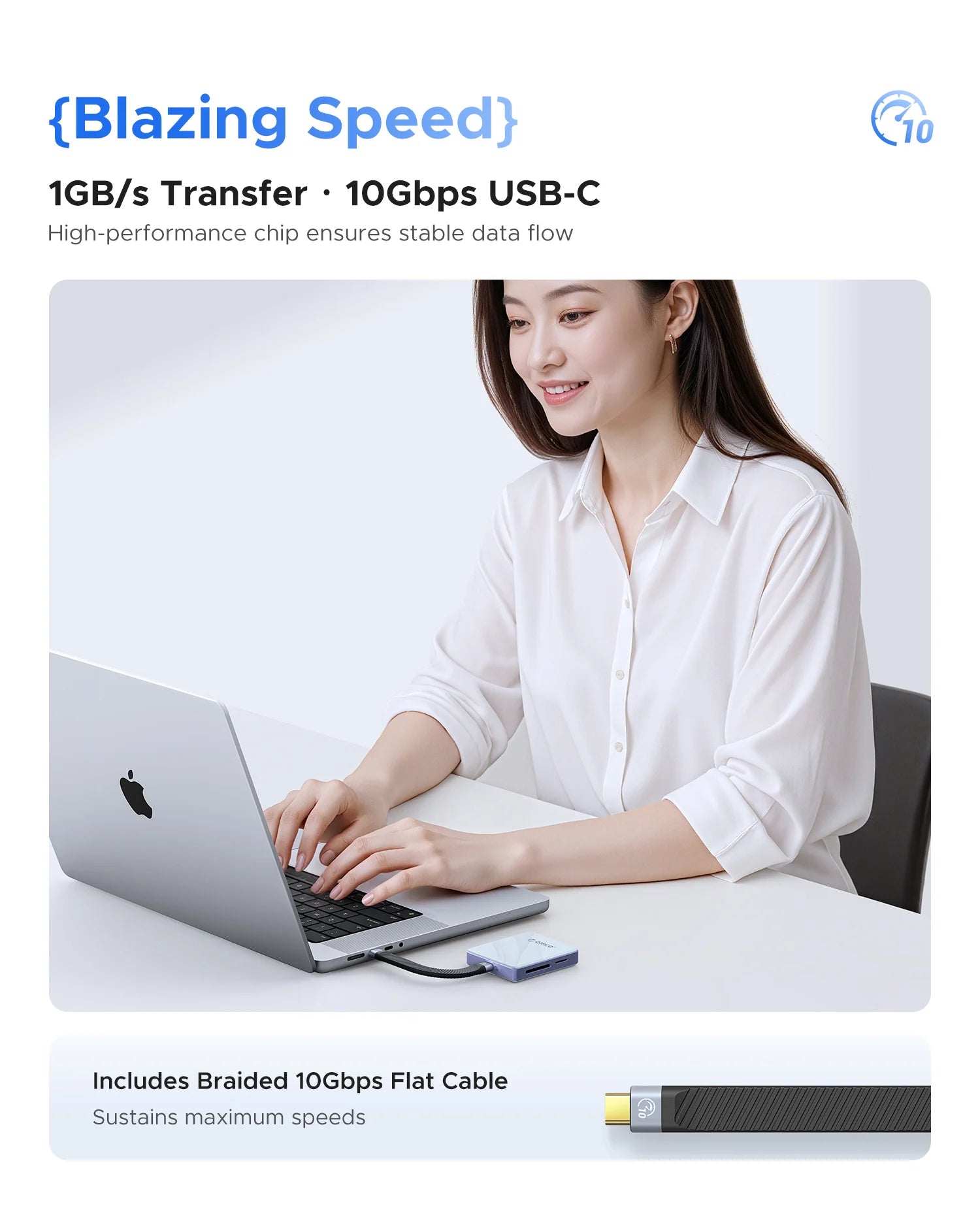 ORICO AP42F Magnetic NVMe SSD Enclosure with Integrated Card Reader