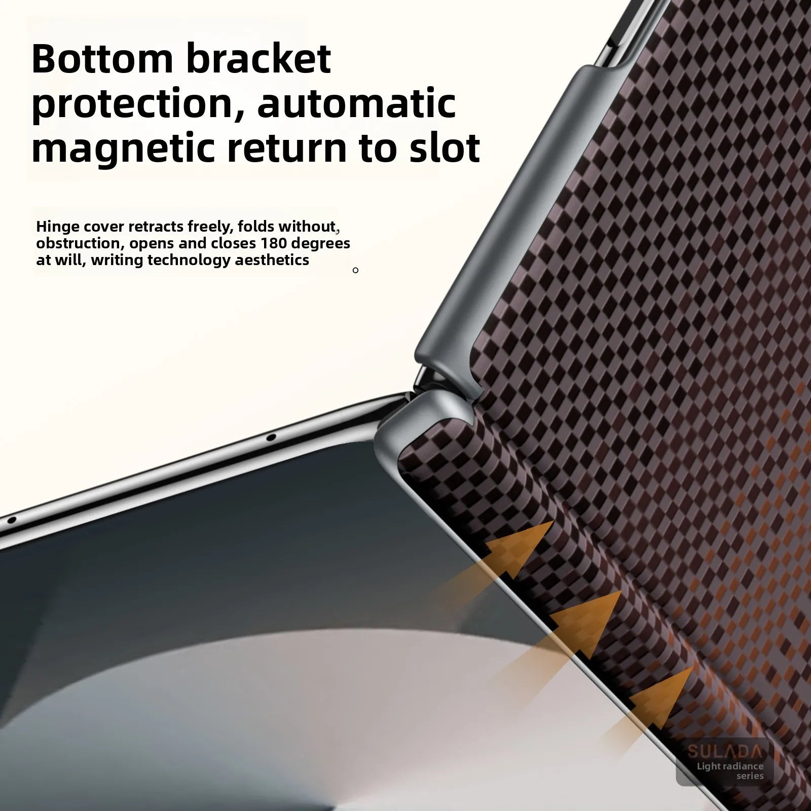 Durable Carbon Fiber Texture Magnetic Case for Samsung Galaxy Z Fold 6