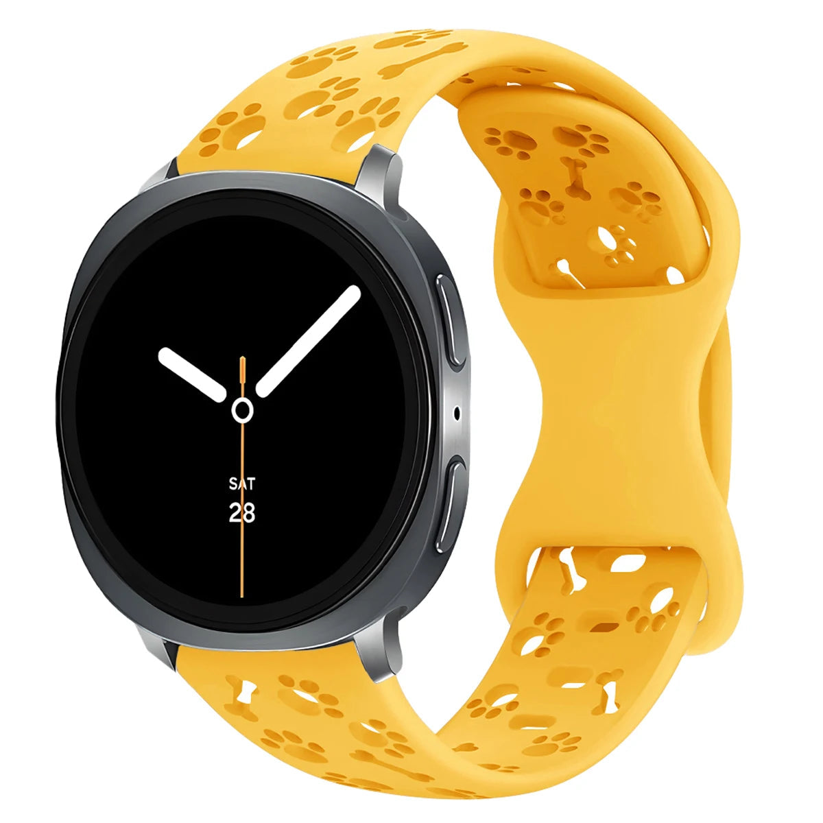 Paw Print Perforated Silicone Band for Samsung Galaxy Watch 8 and Watch 8 Classic
