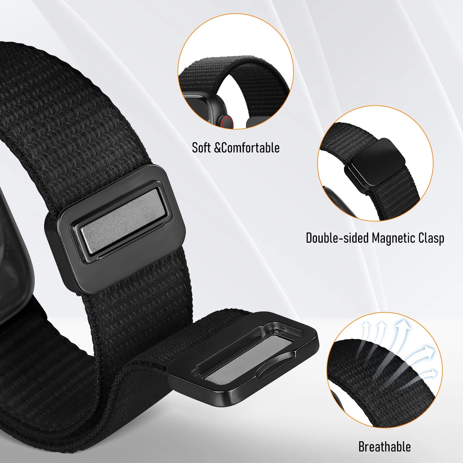 Magnetic Closure Nylon Band for Apple Watch