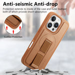 iPhone 16 Series Leather MagSafe Case with Wrist Strap