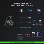 EKSA StarEngine Pro 7.1 Surround Wired Gaming Headset with ENC Mic