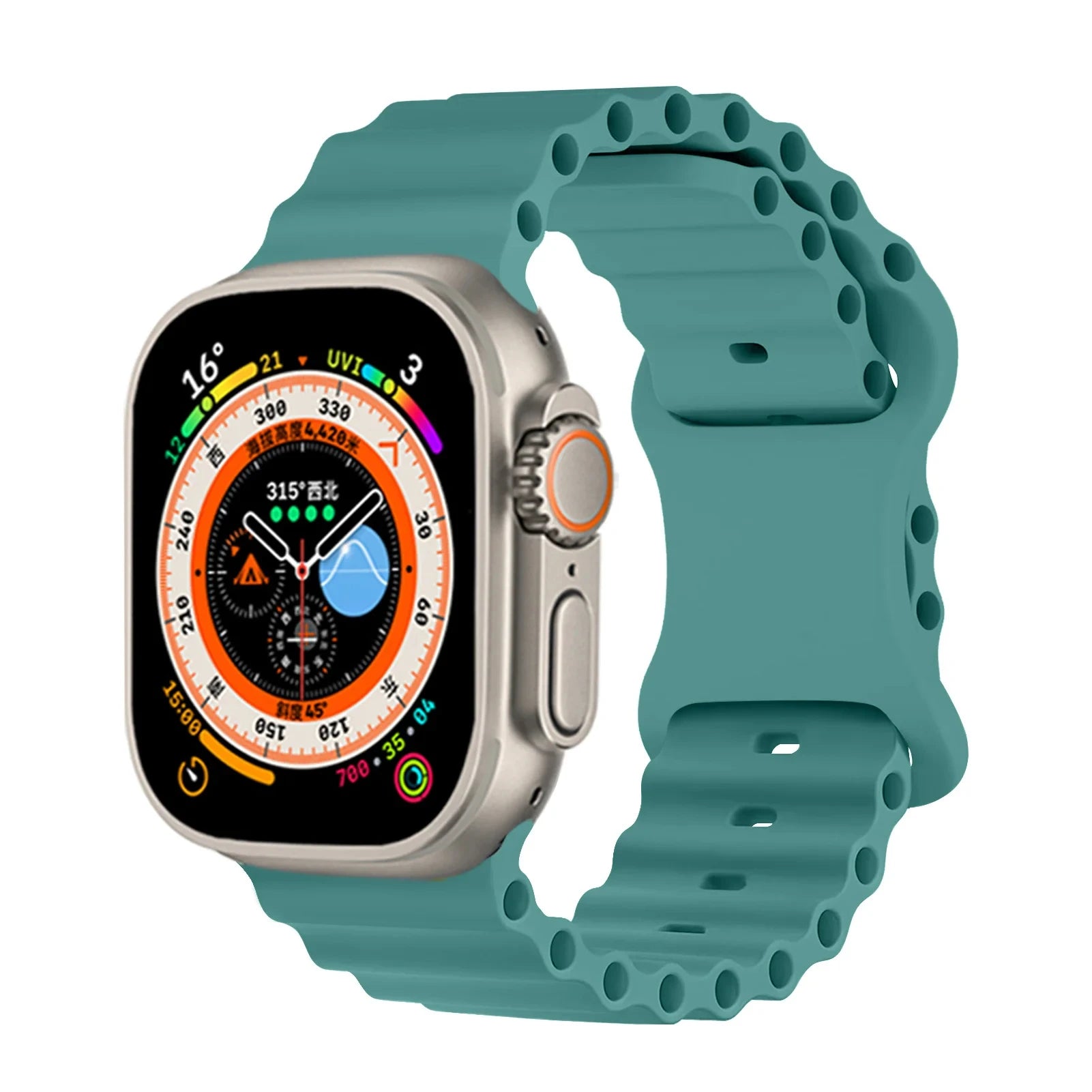 Durable Silicone Ocean Strap for Apple Watch