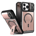 Shockproof Armor MagSafe Case with Flip Camera Protection and Stand for iPhone 17 Series