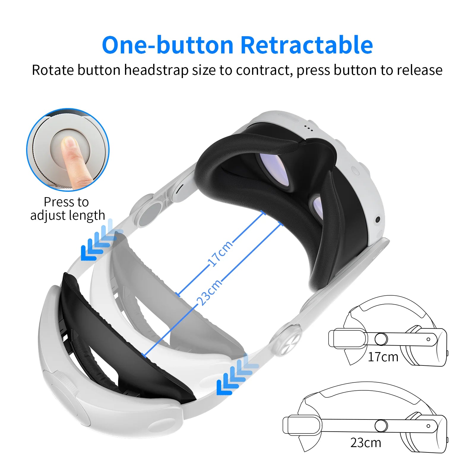 Meta Quest 3 VR Headset Comfort Head Strap: Enhanced Adjustment