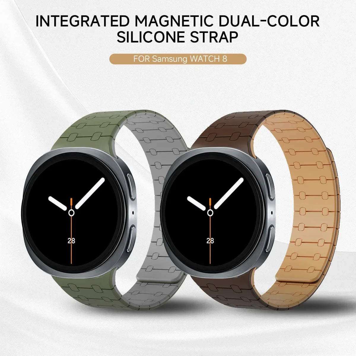 Silicone Magnetic Loop Strap for Samsun Galaxy Watch 8 & Galaxy Watch 8 Classic