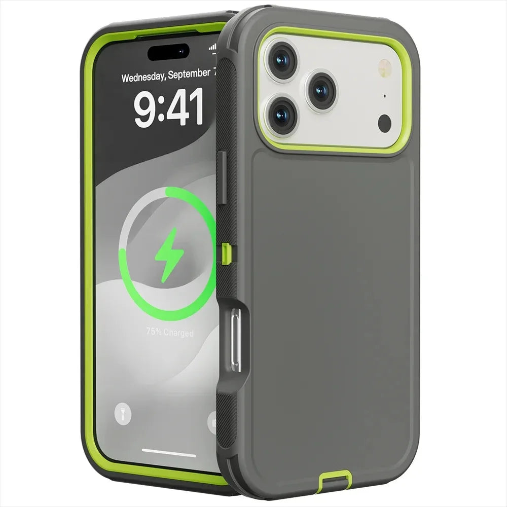 Shockproof Rugged Case with Raised Edge Protection for iPhone 17 Series