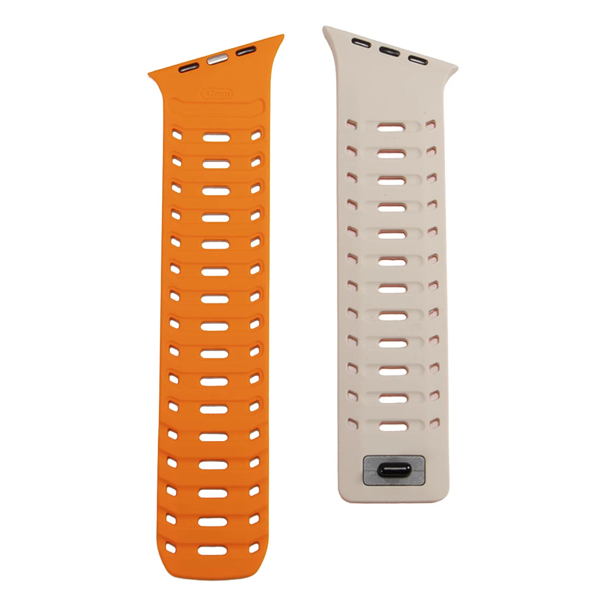 Perforated Silicone Magnetic Band with One-Hand Fastening for Apple Watch