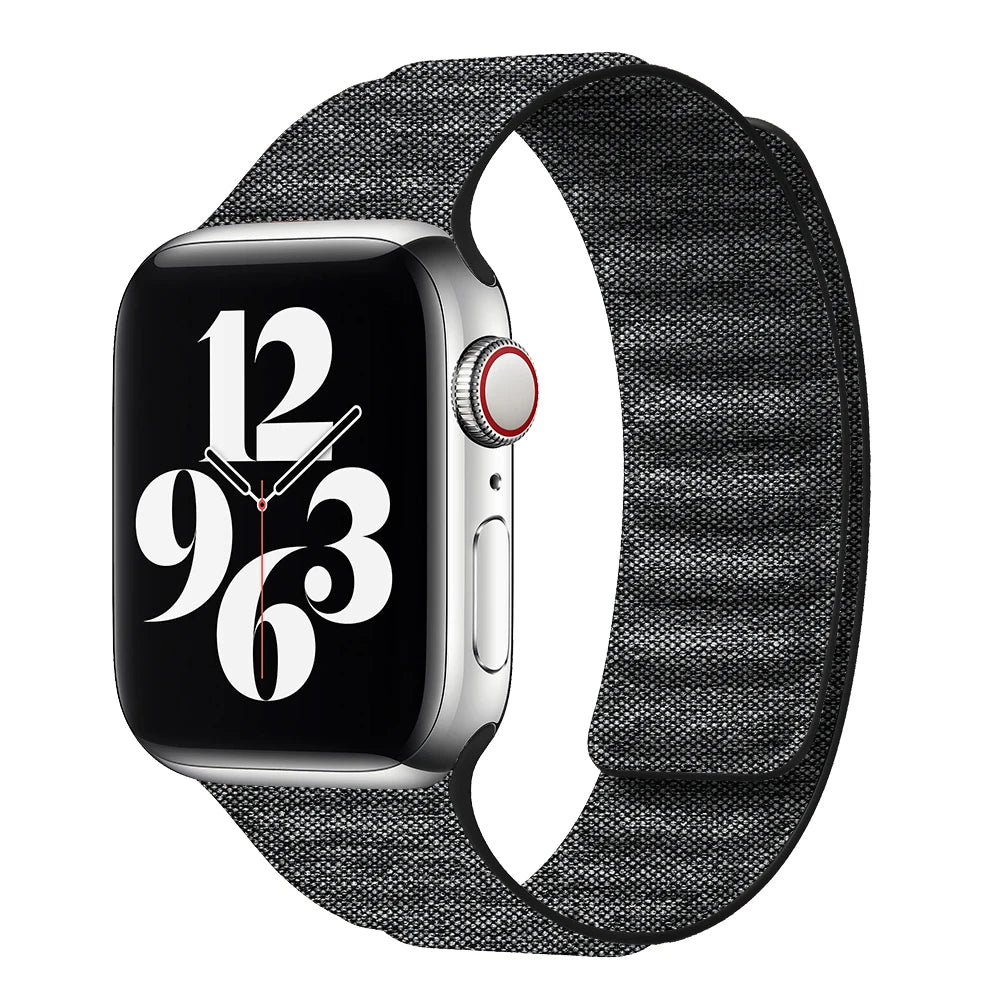 Denim Nylon Magnetic Loop Strap for Apple Watch