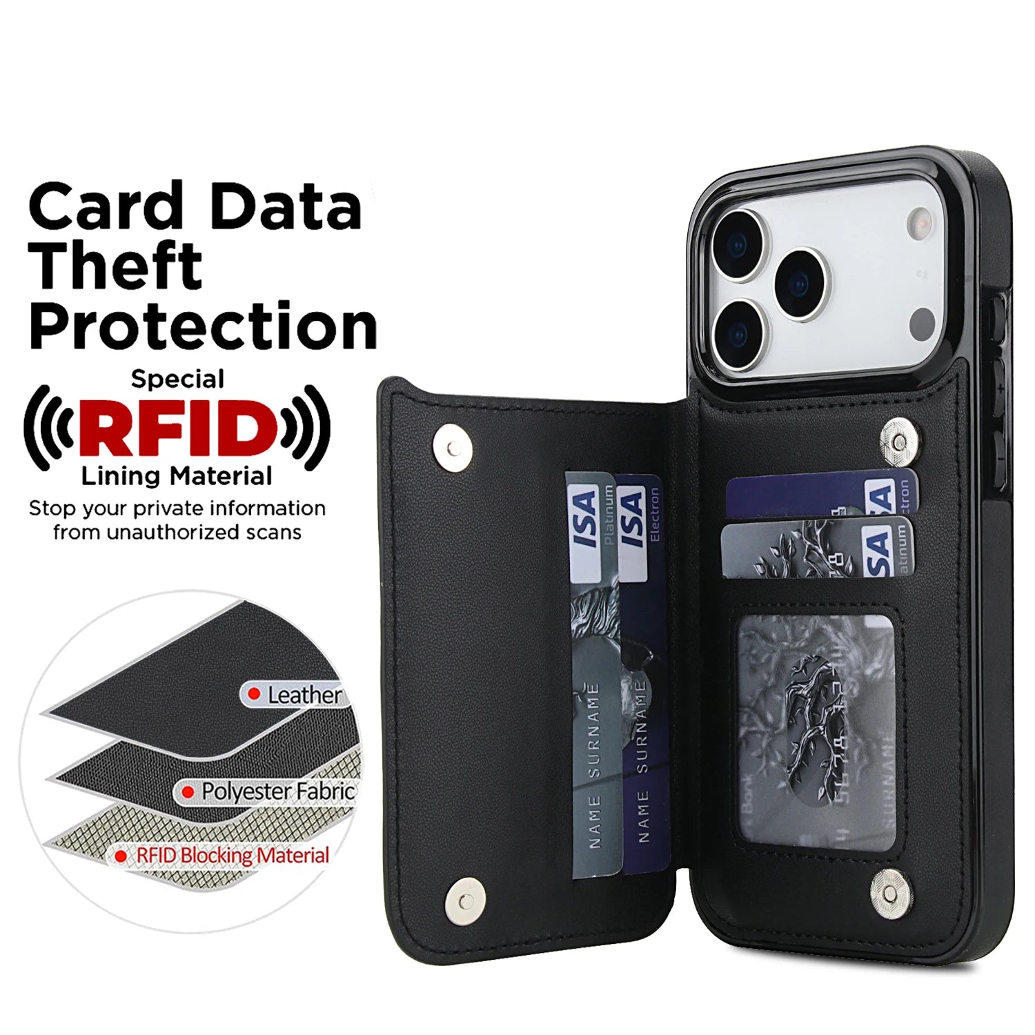 Small Fragrance Style Leather Wallet Case for iPhone 17 Series