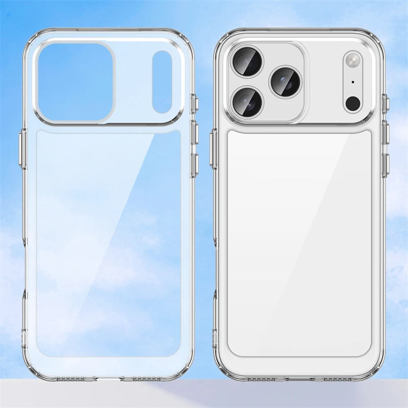 iPhone 17 Series Clear Luxury Silicone Bumper Shockproof Protective Case