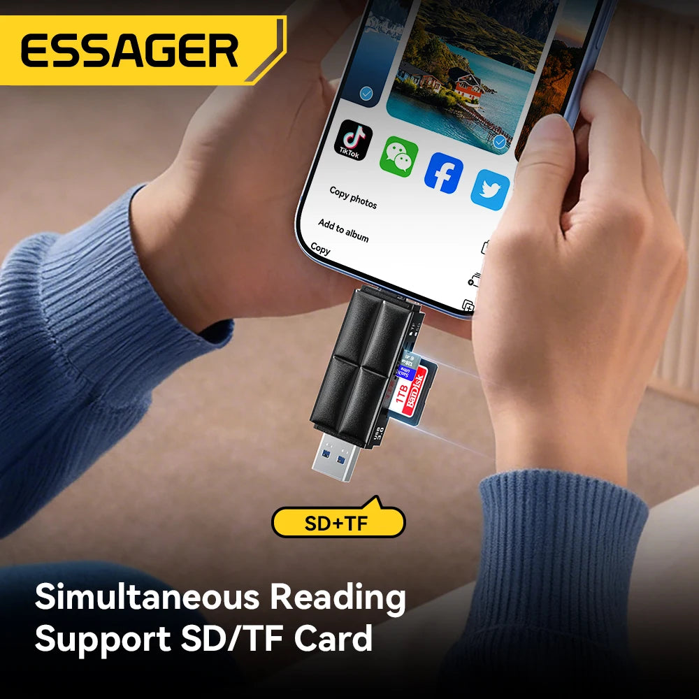 Essager High-Speed USB 3.0 Type-C Card Reader