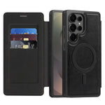Samsung Galaxy S25 Series PU Leather Flip Magnetic Case with Card Holder