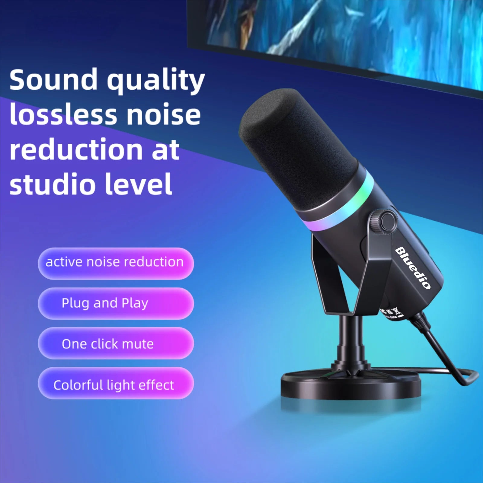 Bluedio S3000 Dynamic Microphone Set with Boom Arm