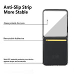 Luxury Leather Case with Tempered Glass Screen Protector for Samsung Galaxy Z Flip 8