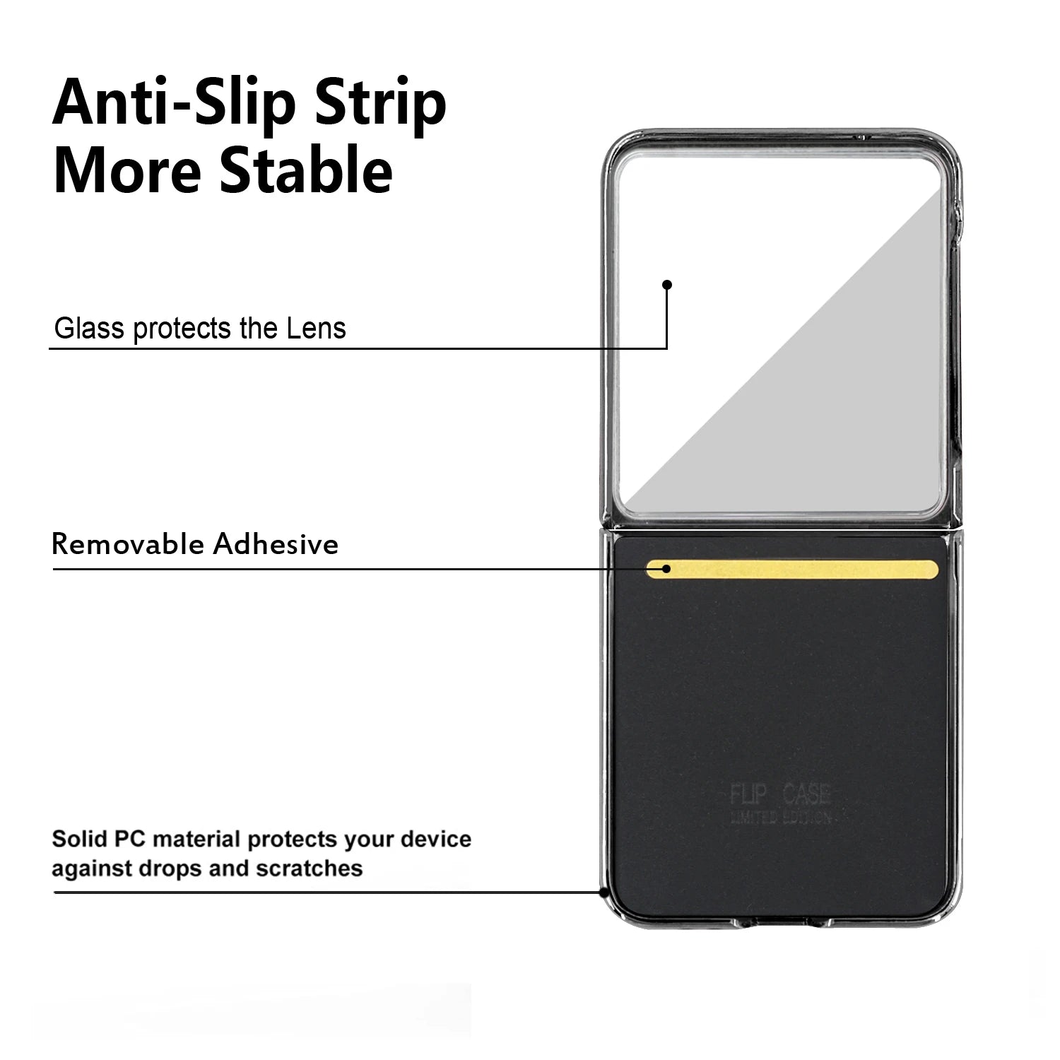 Luxury Leather Case with Tempered Glass Screen Protector for Samsung Galaxy Z Flip 8