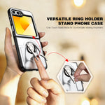 Military-Grade Protective Case with 360° Rotating Ring Stand for Samsung Galaxy Z Flip 6