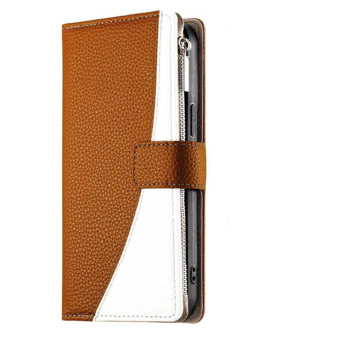 Leather Flip Crossbody Case with Multi-Card Zipper Wallet & Lanyard for iPhone 15 Series