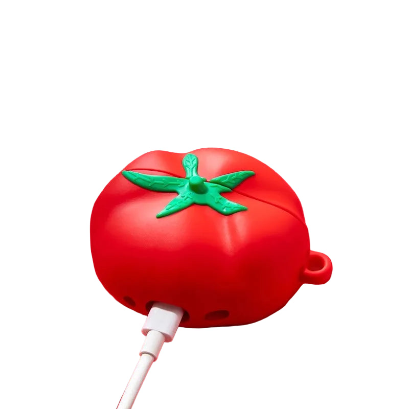 Soft Silicone Tomato Design Case for AirPods 4