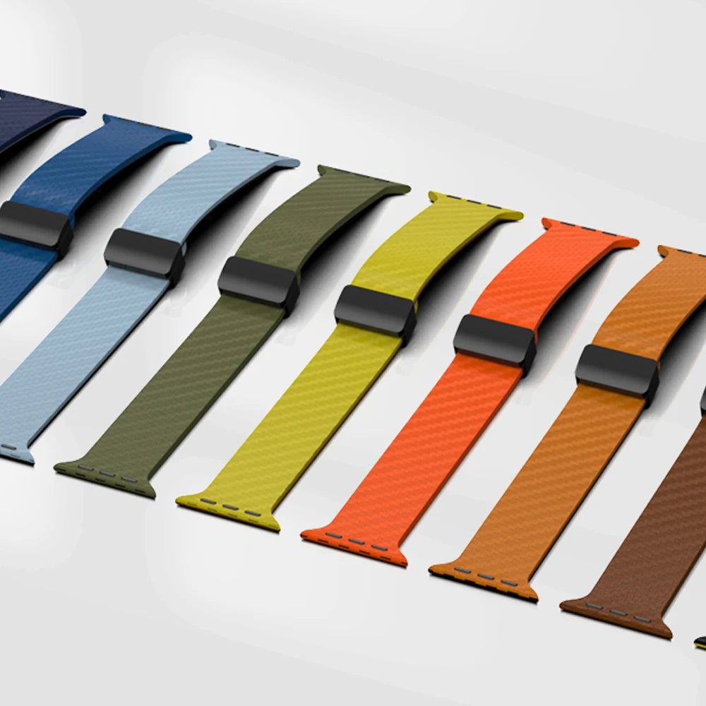 Carbon Fiber Pattern Magnetic Strap for Apple Watch