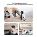 Transparent Airbag Case with 360° Rotating Magnetic Ring Holder for OnePlus 15R