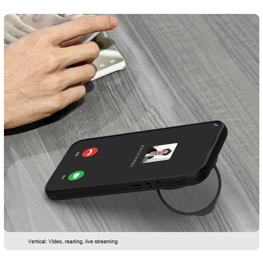 Xiaomi 17 Ultra Magnetic Protective Case with Lens Cover and Stand