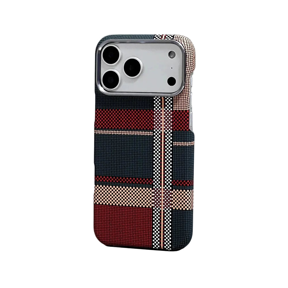 Colorful Carbon Fiber MagSafe Case with Metal Lens Frame for iPhone 17 Series