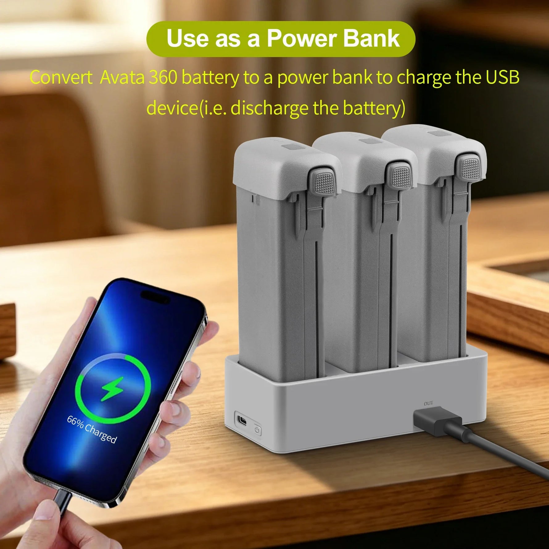 DJI Avata 360 3-Slot 100W Fast Charging Hub