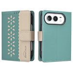 Premium Synthetic Leather Flip Wallet Case with RFID Blocking for iPhone Duo