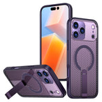 Honeycomb Mesh Cooling MagSafe Shockproof Armor Case with Alloy Bracket for iPhone 17 Series